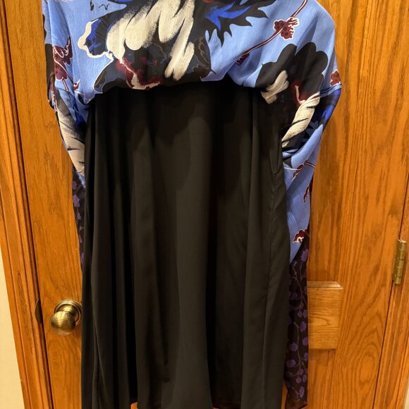 Diane von Furstenberg Effie Floral Silk Shift Dress, SZ L - Picture 13 of 15
